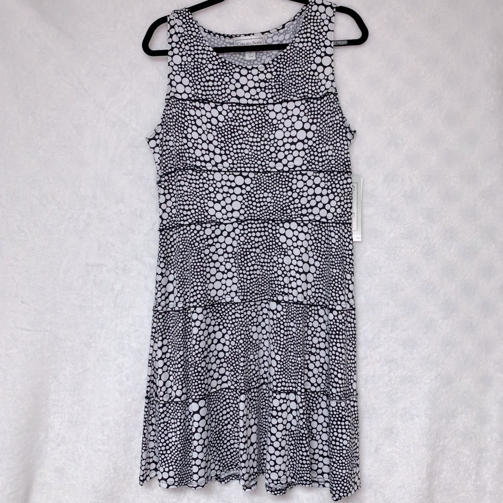 NWT Chelsea Suite Polka Dot Tiered Dress